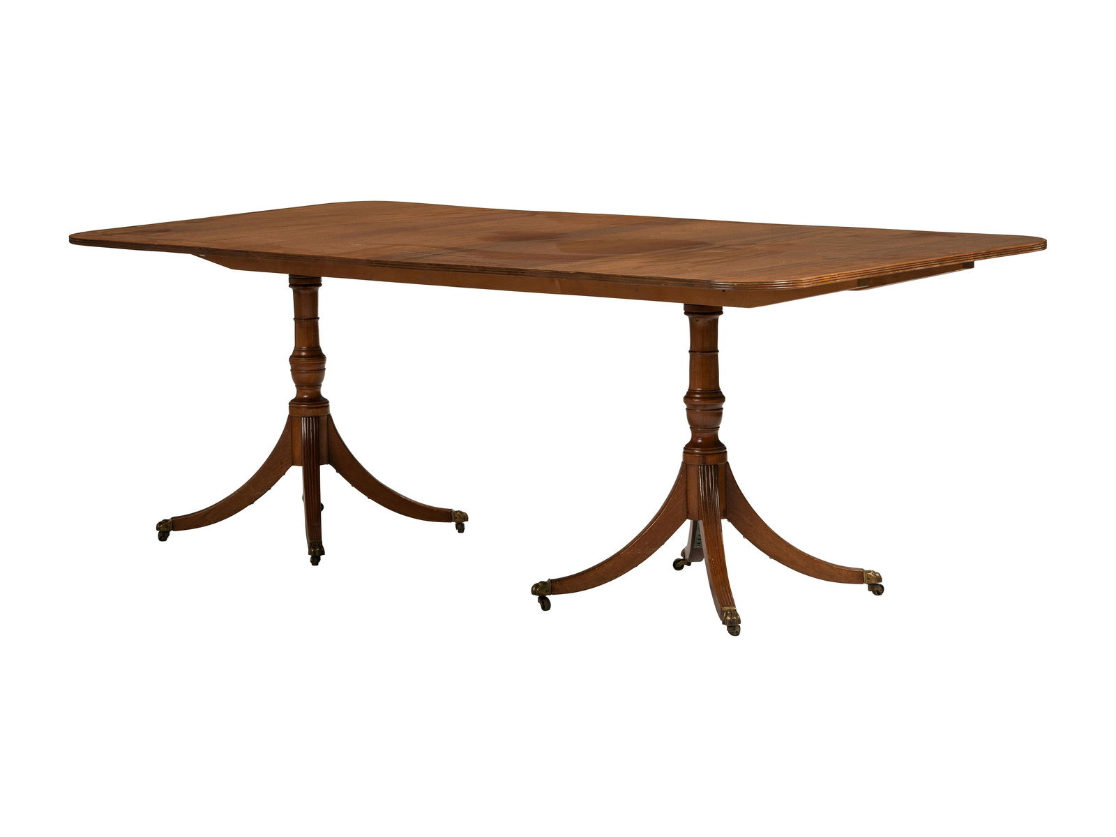 A George III-Style Double Pedestal Mahogany Dining Table (1 of 5)
