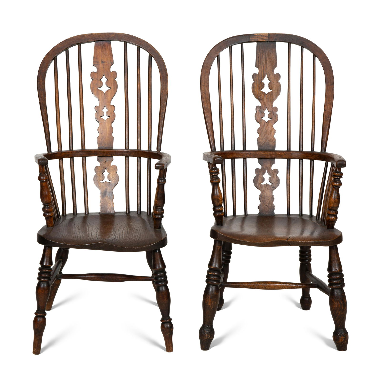 A Pair of English Oak Windsor Hoop Back Armchairs (1 of 4)