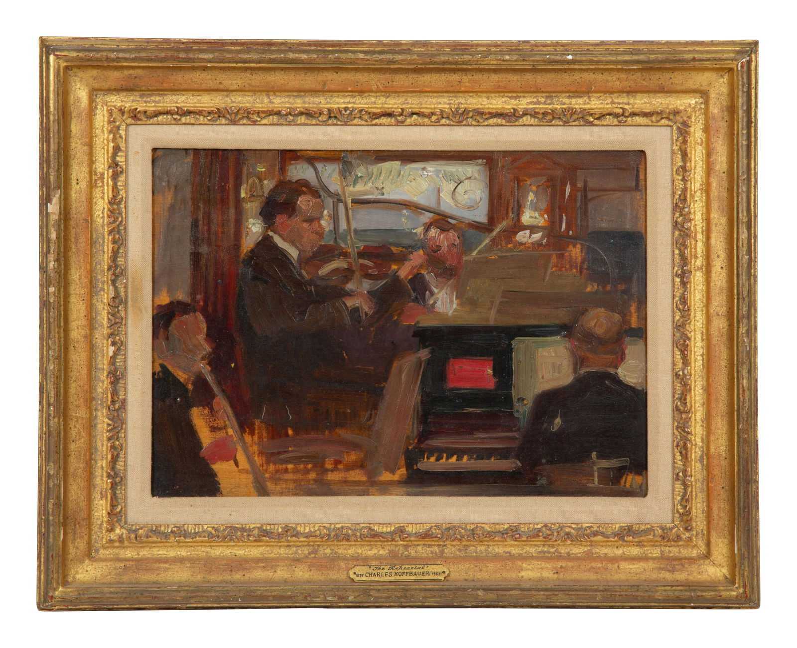 Charles Hoffbauer (American, 1875-1957) The Rehearsal (1 of 4)