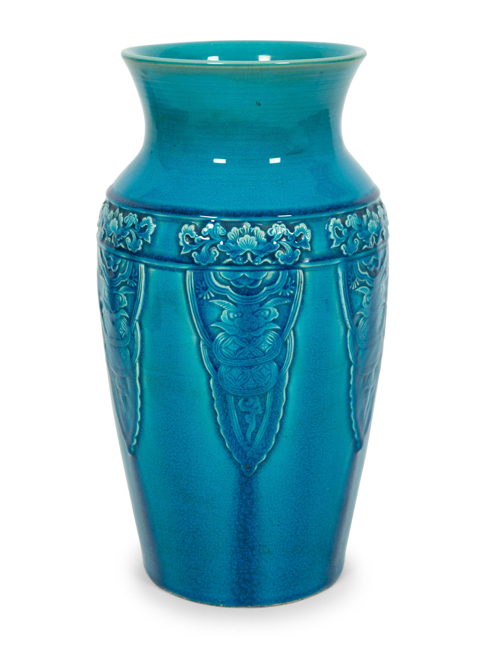 A Theodore Deck Turquoise Glazed Earthenware Vase (1 of 1)