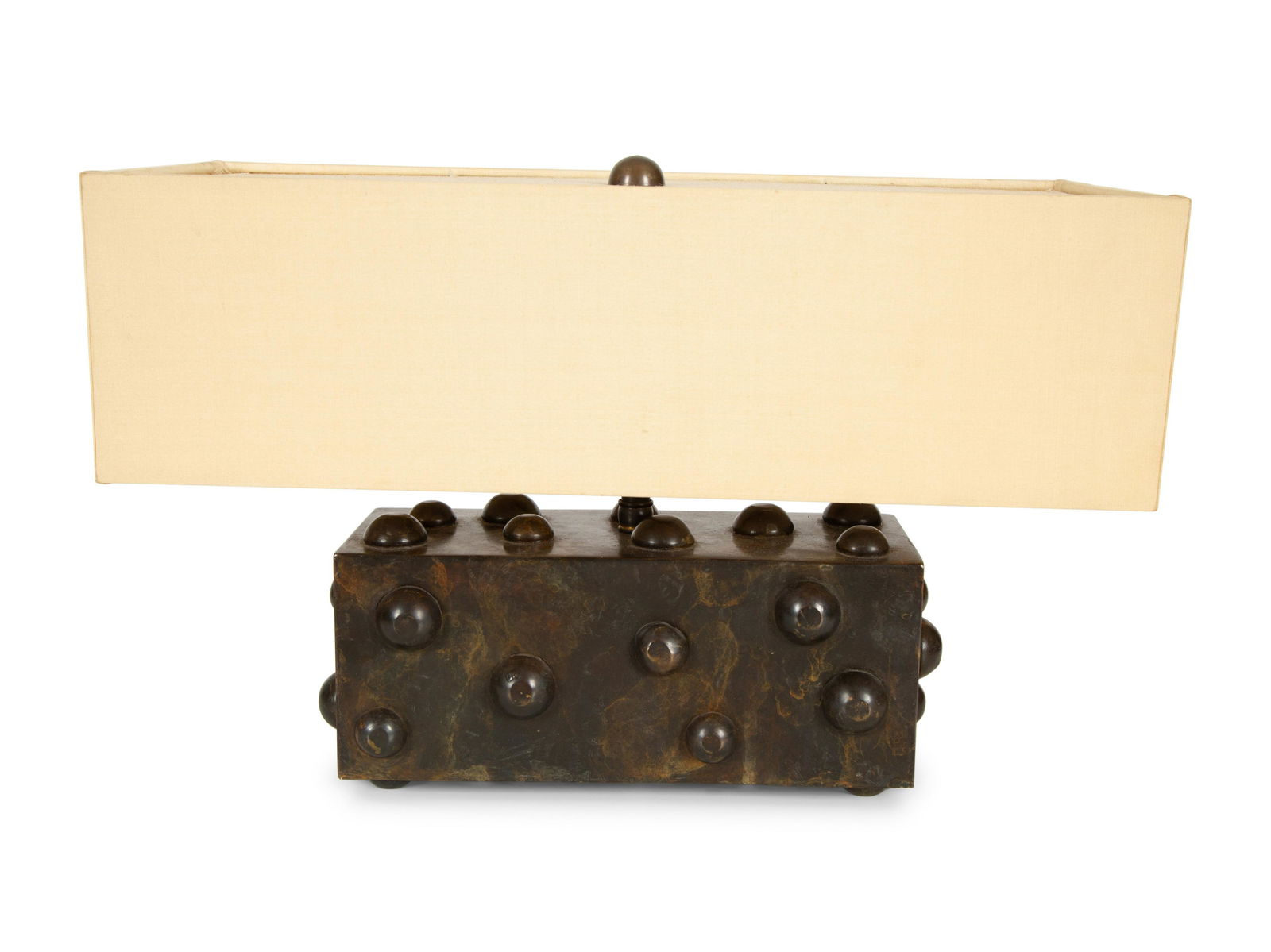 A Blackman Cruz Studded Bronze Table Lamp (1 of 4)