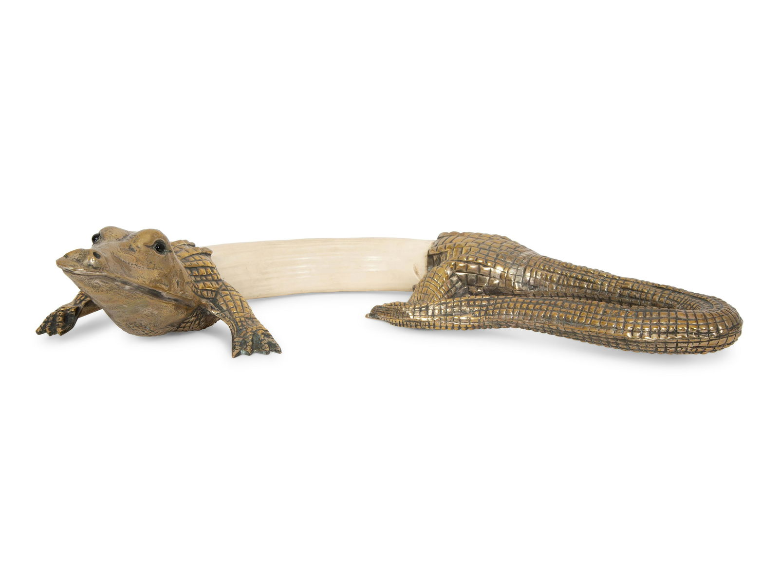 A Franco Lagini Brass Alligator Figure (1 of 14)