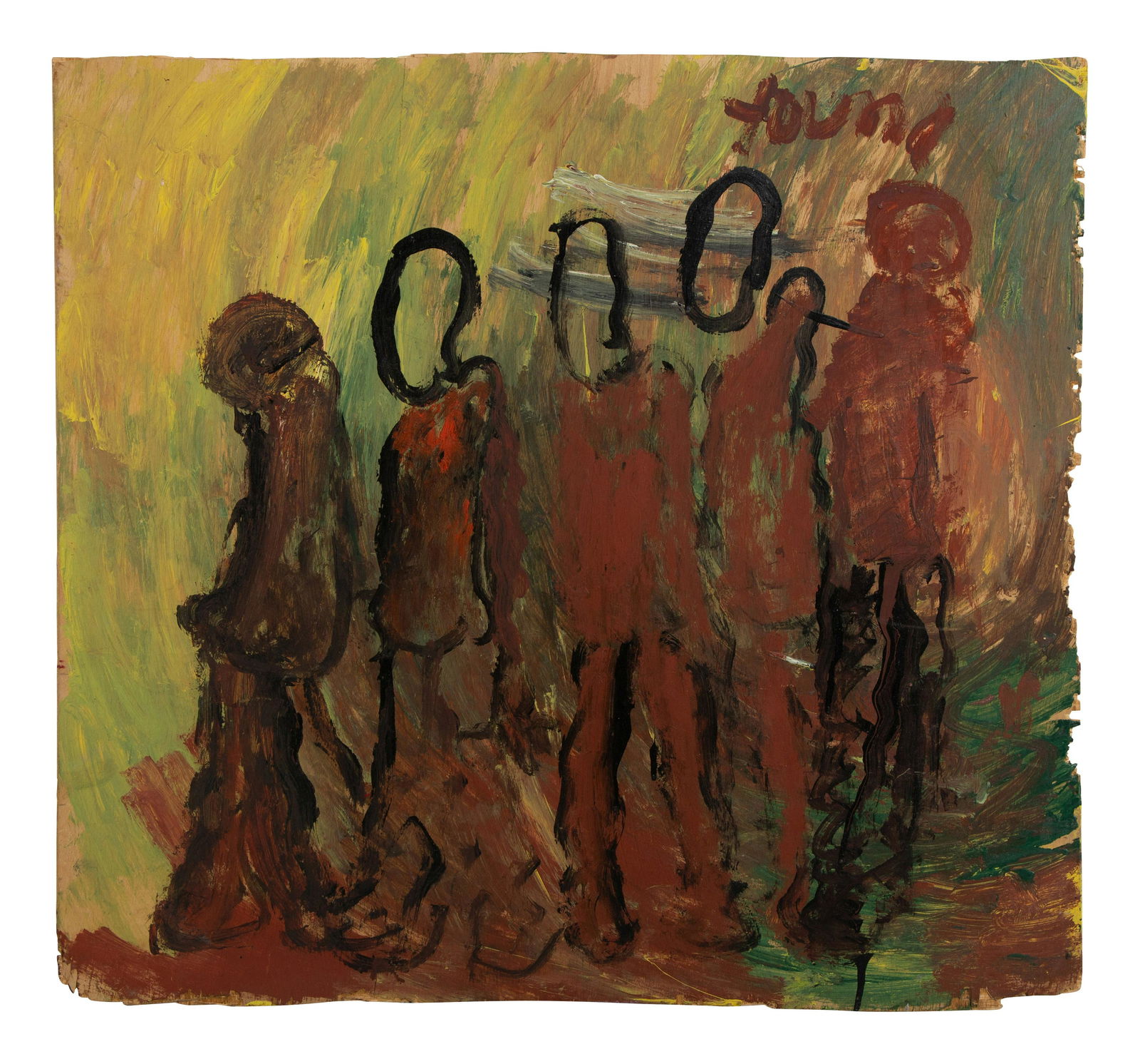 Purvis Young (American, 1943-2010) Evolution of Man (1 of 5)