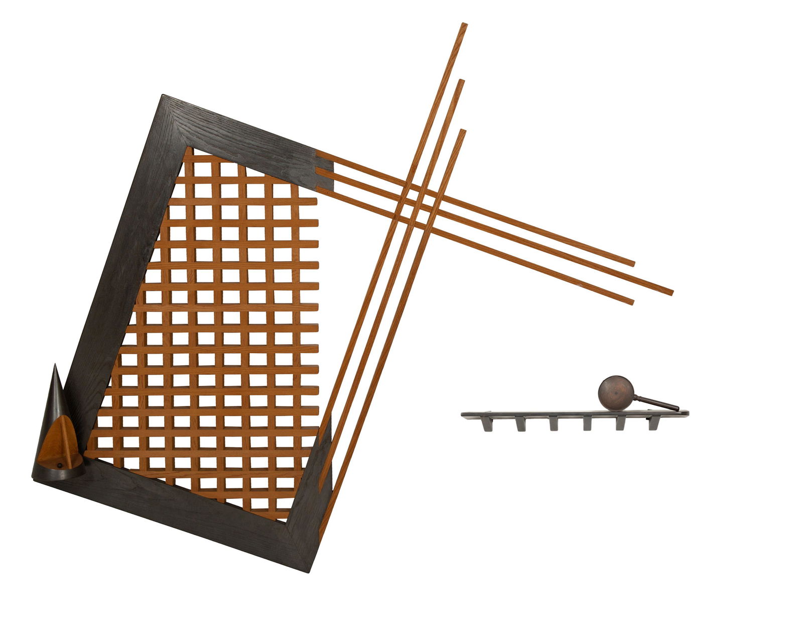 Attributed to Margaret Wharton (American, 1943-2014) Untitled: Attributed to Margaret Wharton (American, 1943-2014) Untitled painted wood 58 x 61 inches.