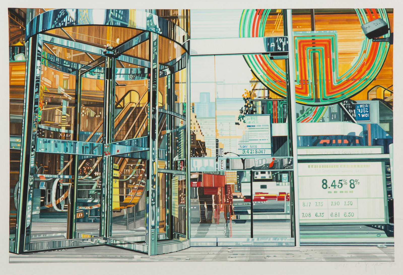 C.J .Yao (Chinese, 1941-2000) Greenwich Savings Bank, 1980 (1 of 5)