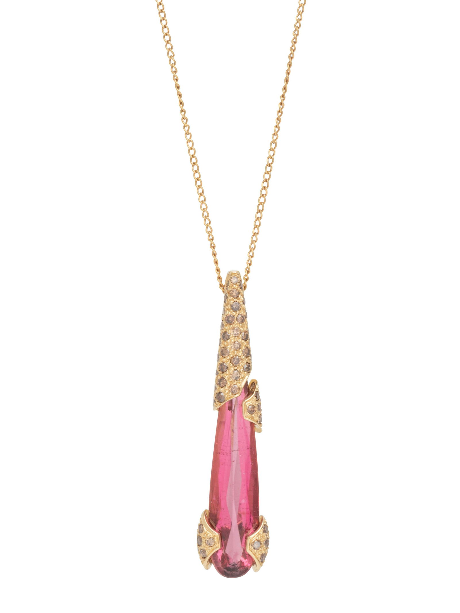 WANDER, CUPRIAN TOURMALINE AND COLORED DIAMOND 'STILETTO SERIES' PENDANT/NECKLACE (1 of 3)