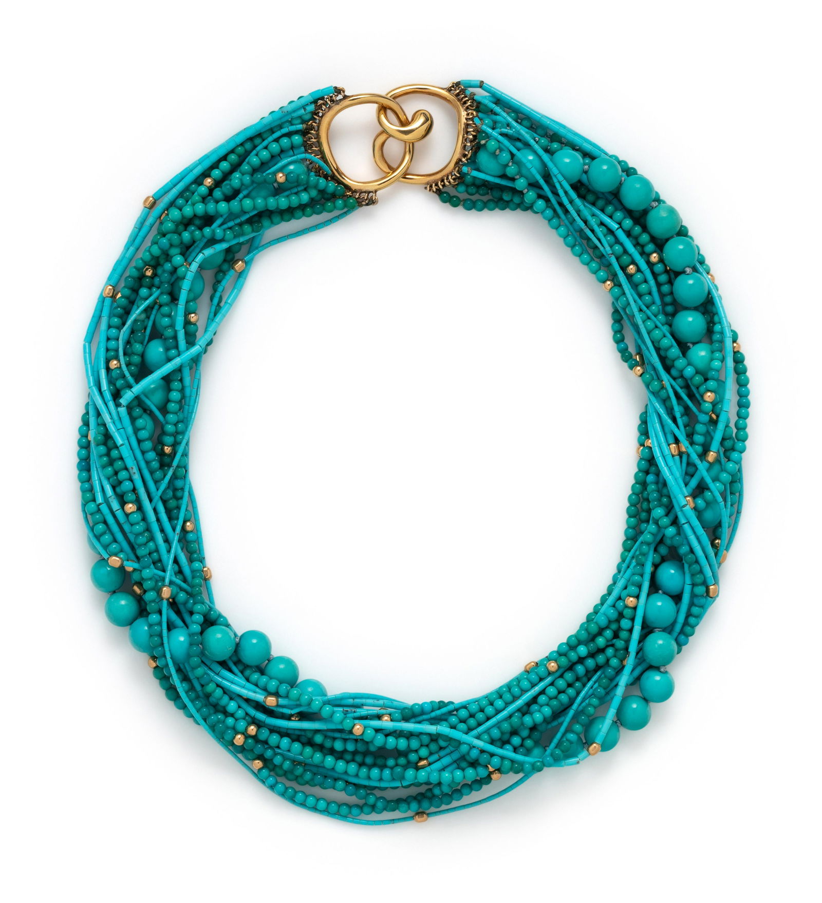 ANGELA CUMMINGS, TURQUOISE TORSADE NECKLACE (1 of 2)