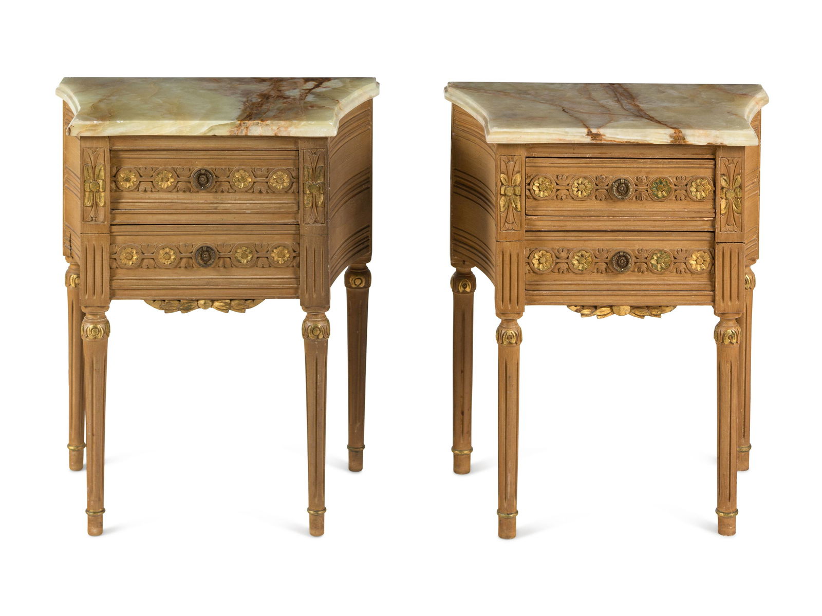 A Pair of Louis XVI Style Onyx-Top Side Tables (1 of 4)