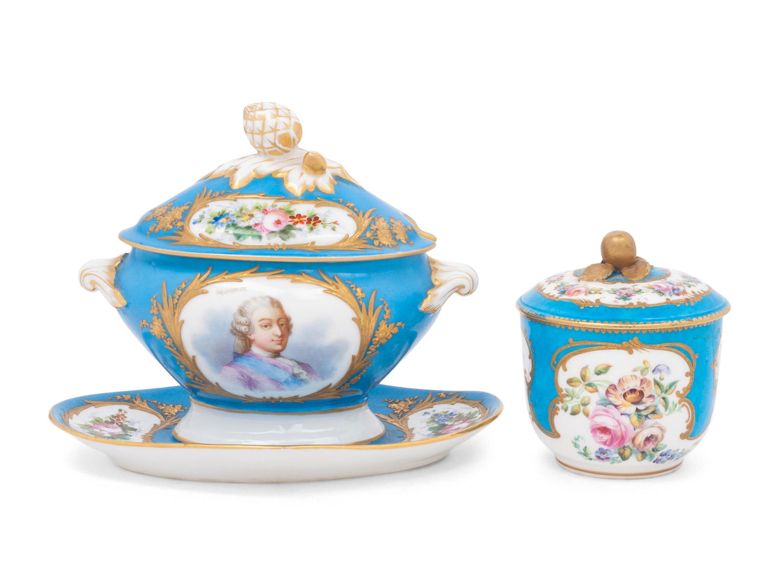 Two Sevres Bleu Celeste Porcelain Articles (1 of 12)