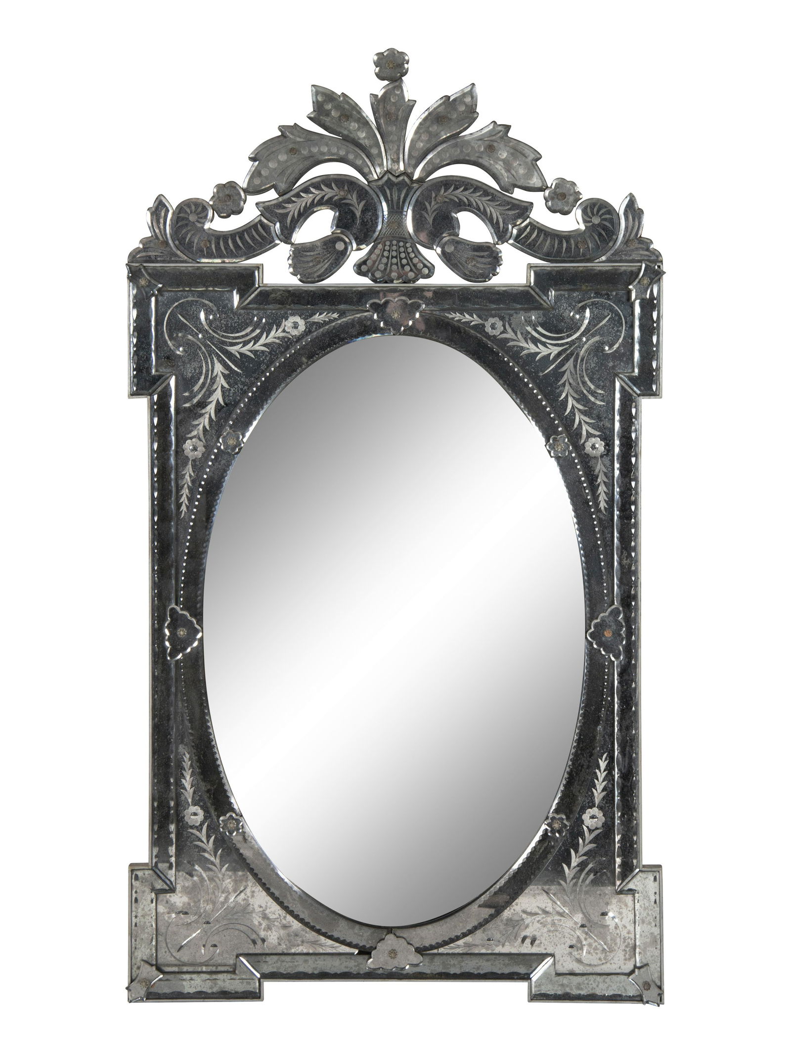 A Venetian Style Etched Glass Mirror (1 of 2)