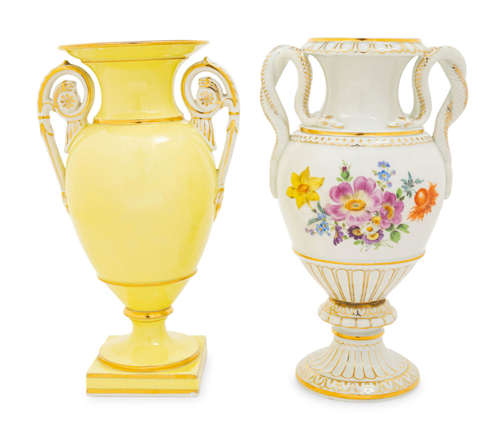 Two Meissen Porcelain Handled Vases (1 of 3)