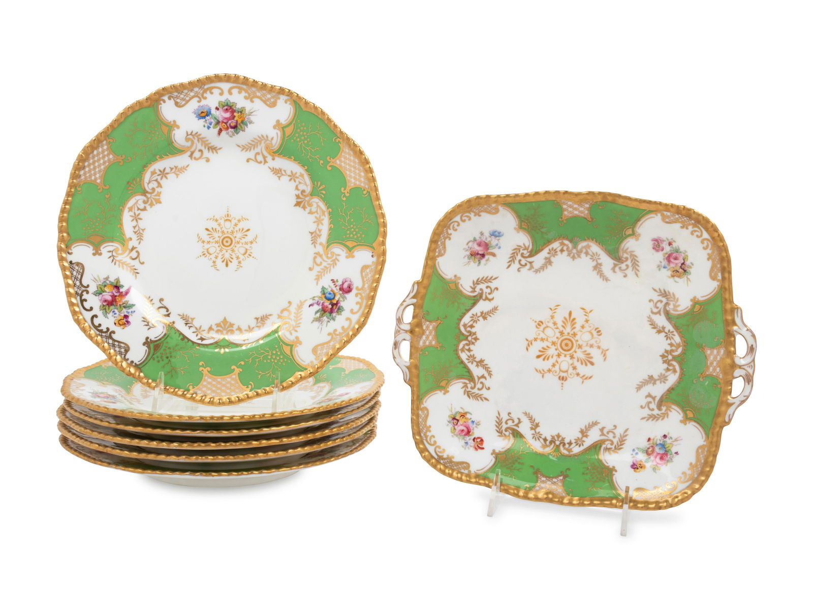 A Group of Coalport Porcelain Dessert Service Articles (1 of 10)