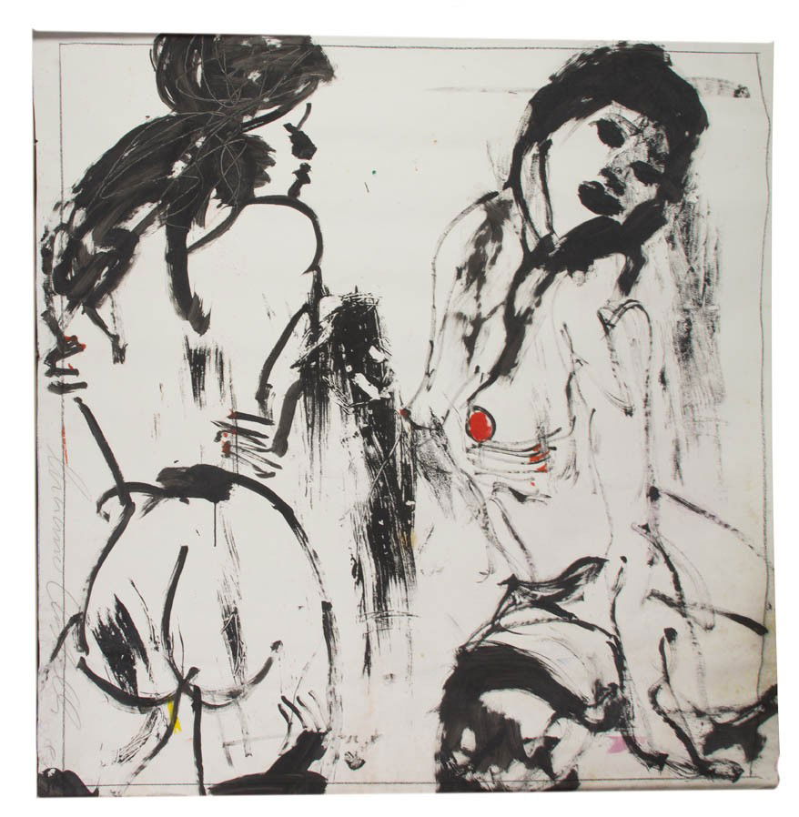 Luciano Castelli, (Swiss, b. 1951), Untitled, 1987: Luciano Castelli (Swiss, b. 1951) Untitled, 1987 watercolor signed Luciano Castelli and dated (lower right) 59 x 59 inches.