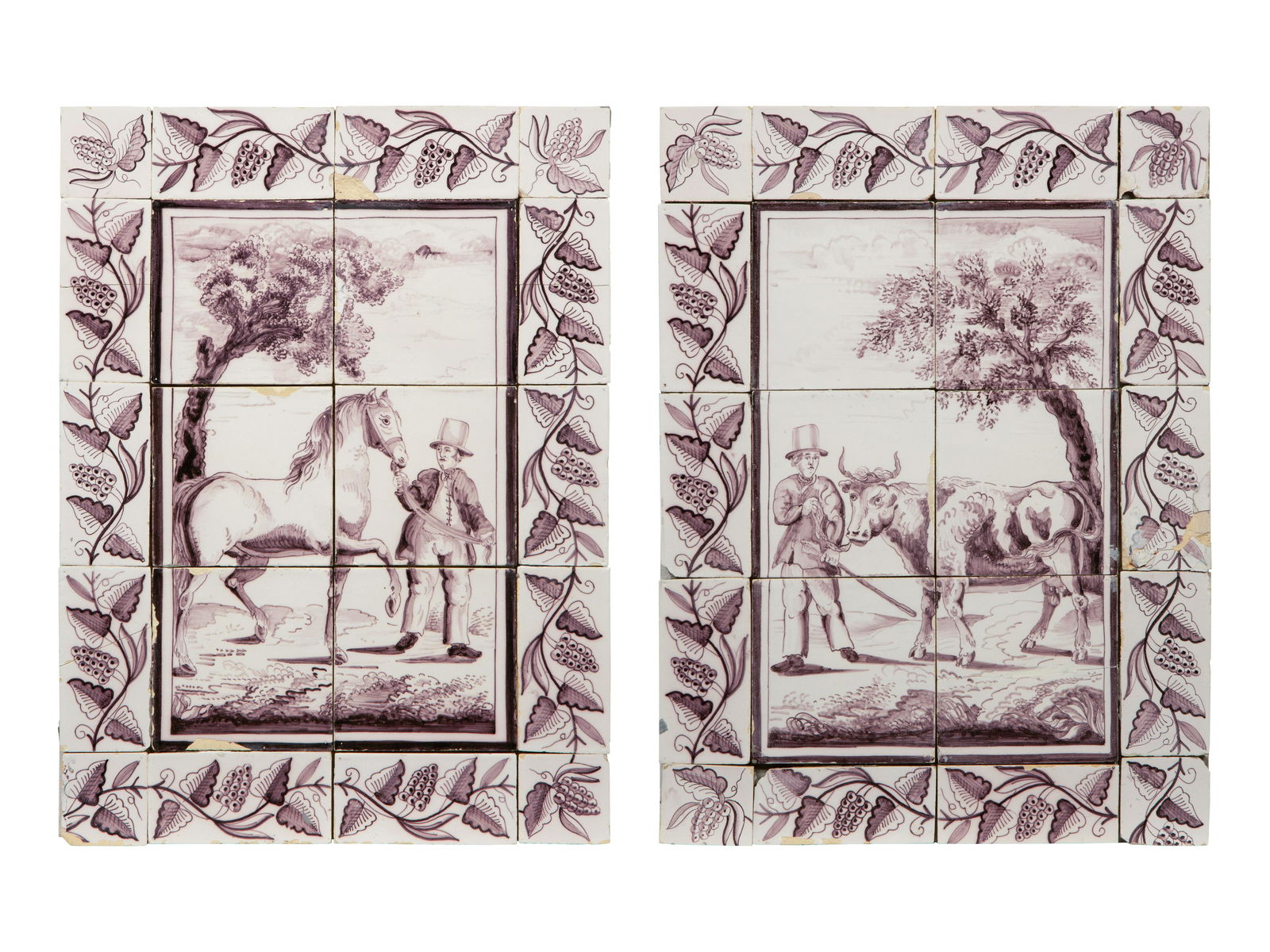 A Pair of Delftware Tile Plaques (1 of 8)