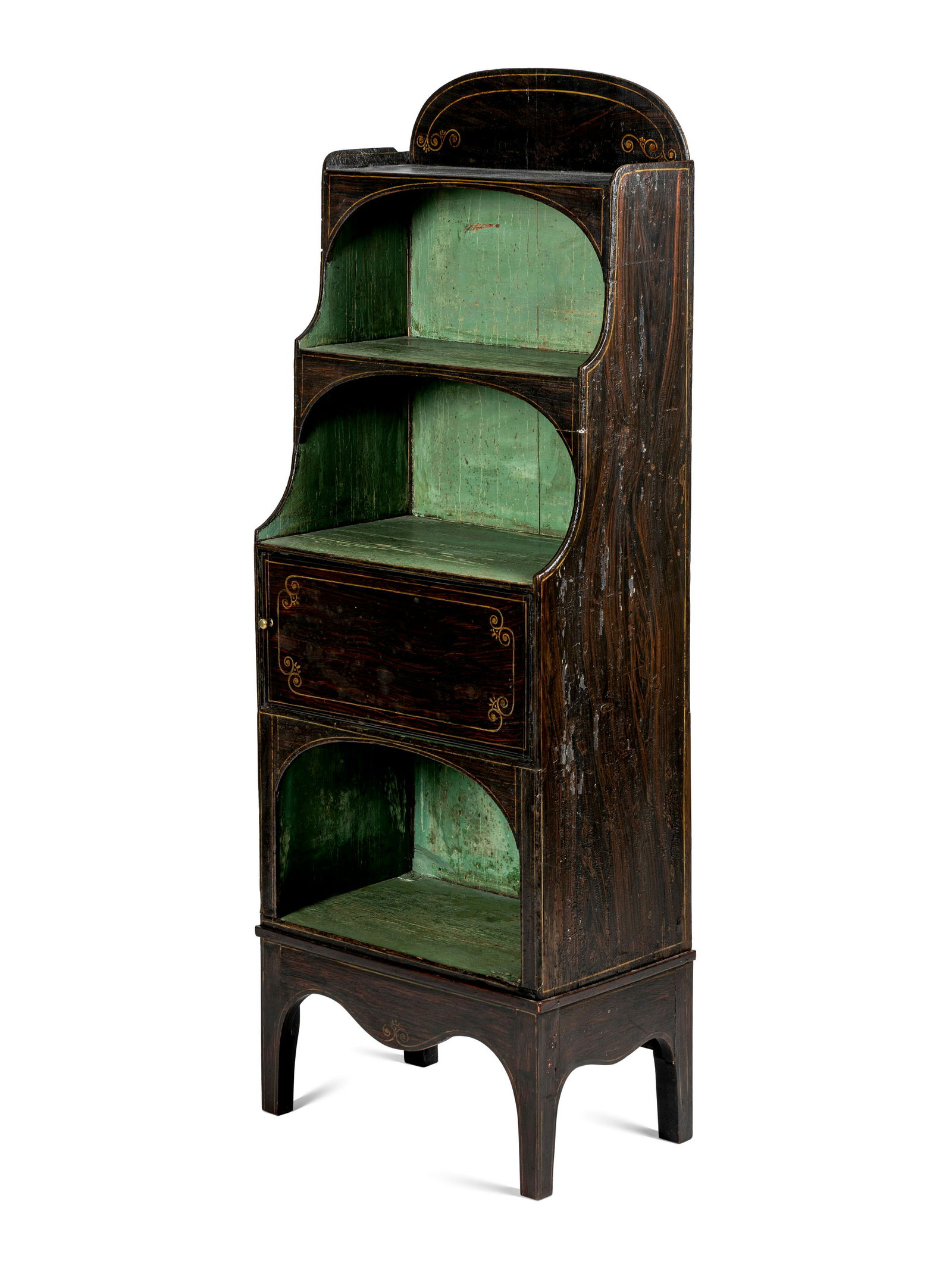 A Late Regency Rosewood Grain-Painted Etagere (1 of 6)