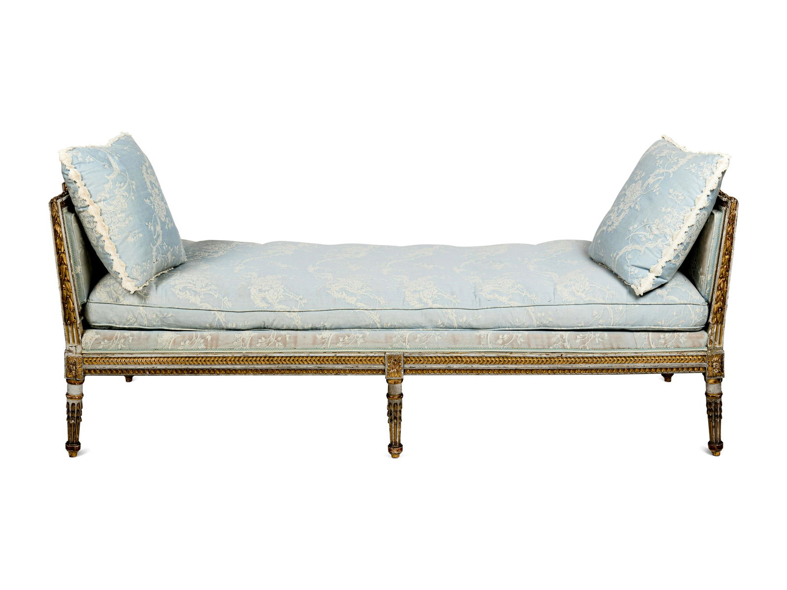 A Louis XVI Grey-Painted and Parcel-Gilt Lit du Jour (1 of 13)