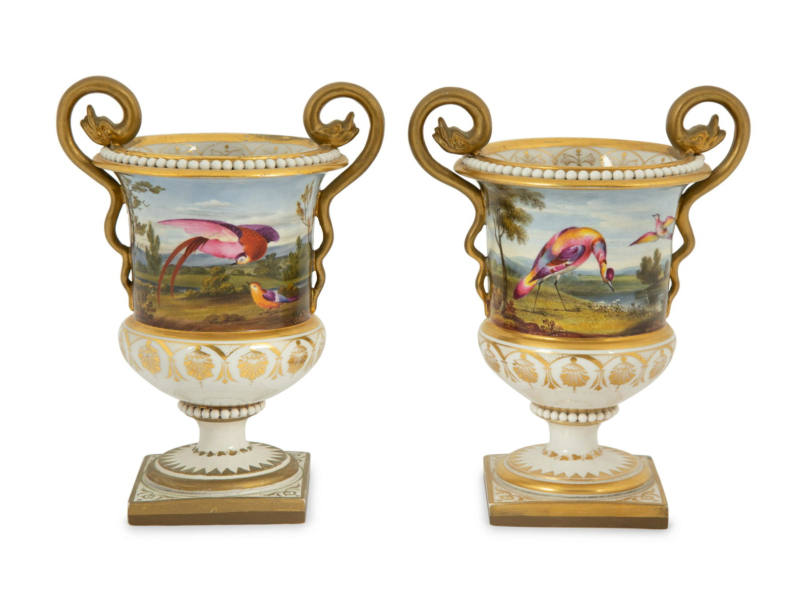 A Pair of English Porcelain Spill Vases † (1 of 6)