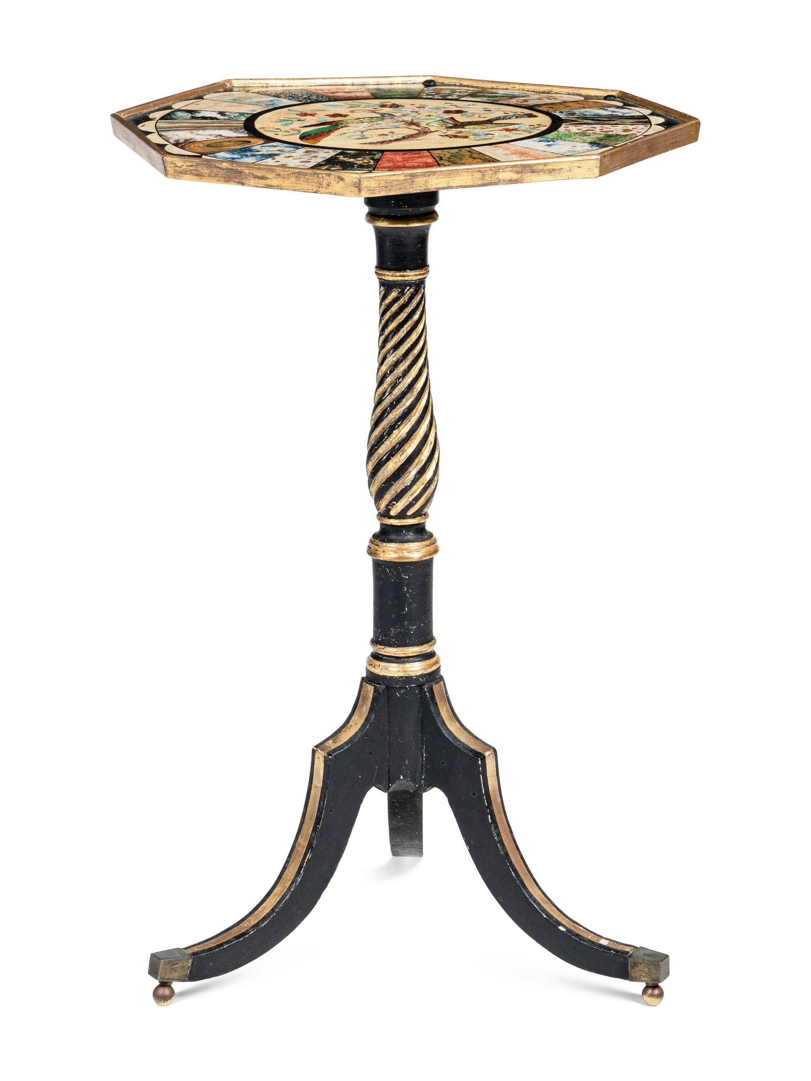 A George III Polychrome Painted and Parcel-Gilt Side Table (1 of 10)