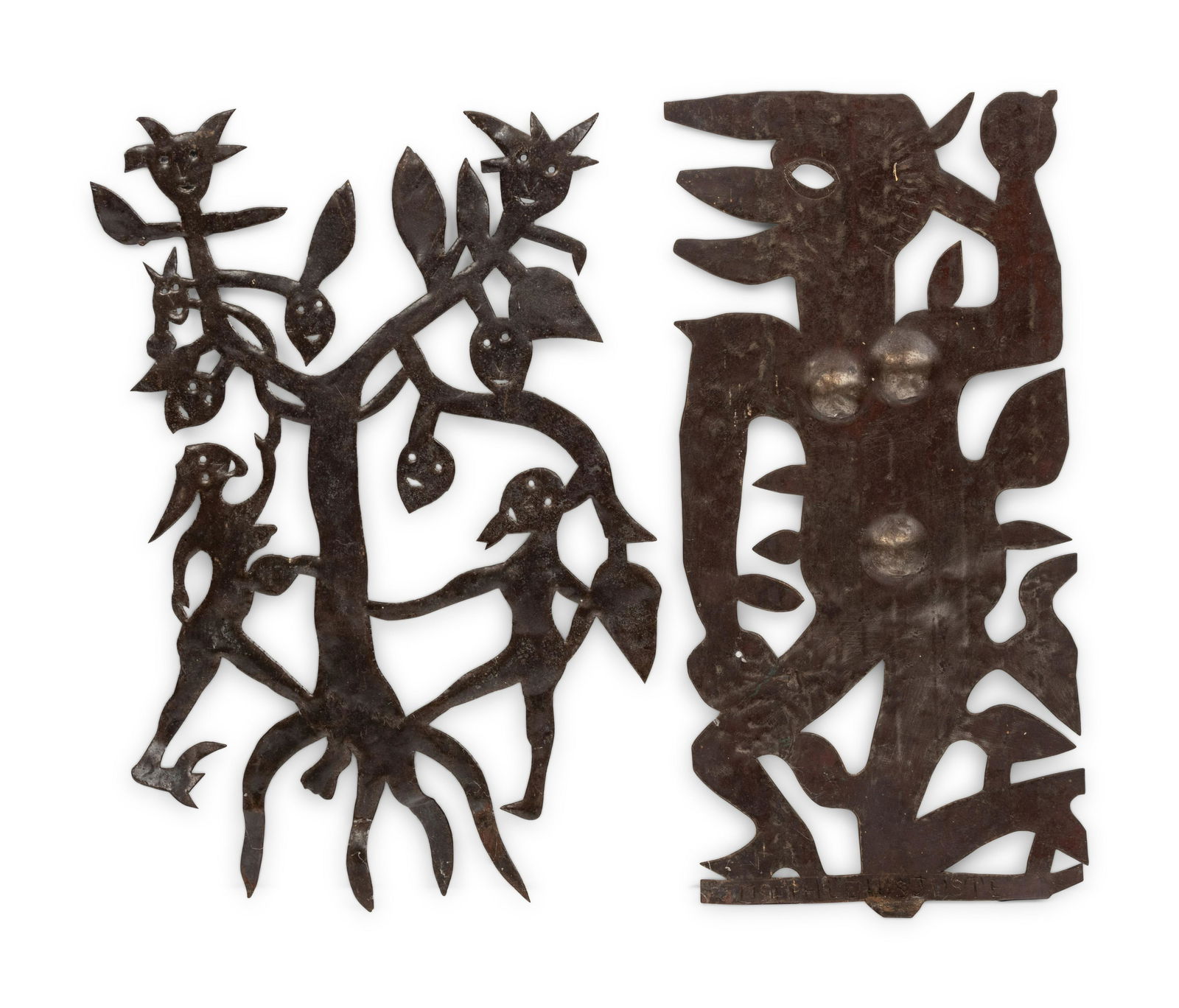 Almann Ulysee and Joseph Louis-Juste (Haitian, 20th century) Adam and Eve With The Tree of Life and (1 of 3)