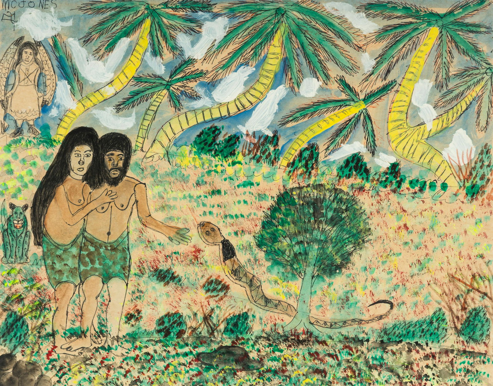 M.C. "5 Cent" Jones (American, 1917-2003) Adam and Eve (1 of 6)