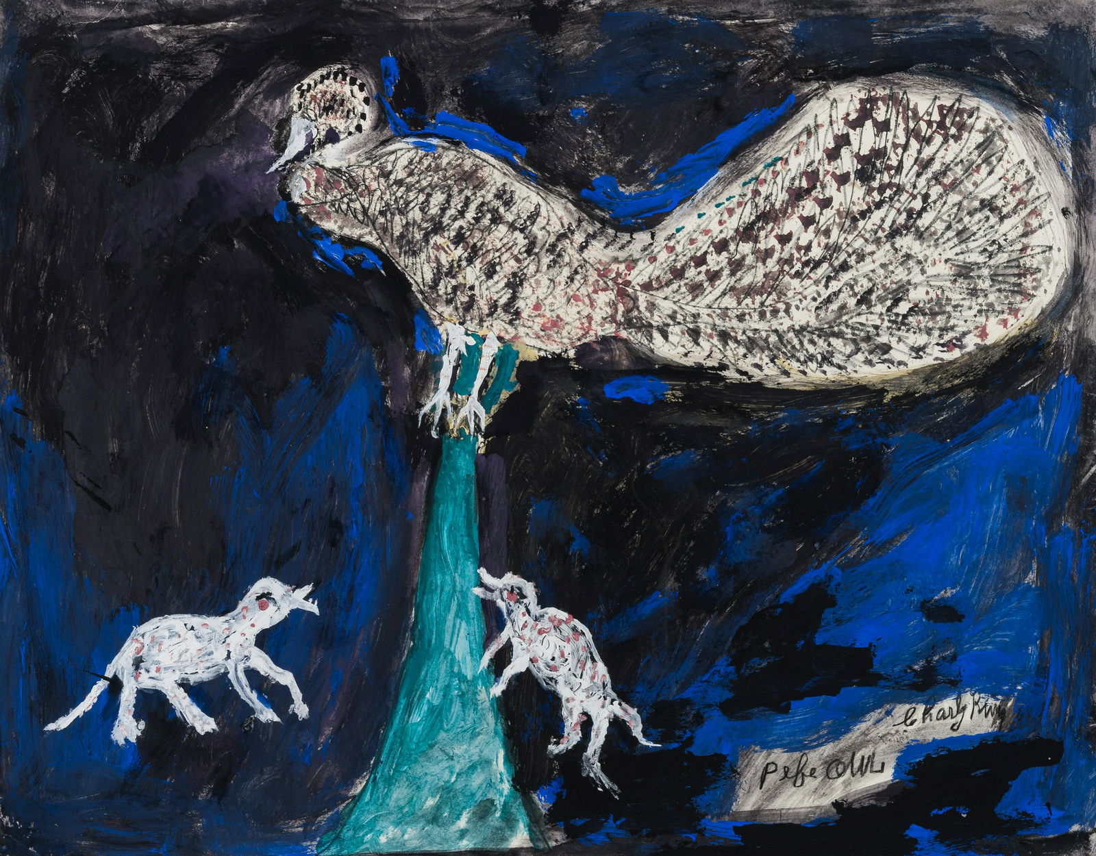 Charley Kinney (American, 1906-1991) Peafowl (1 of 6)
