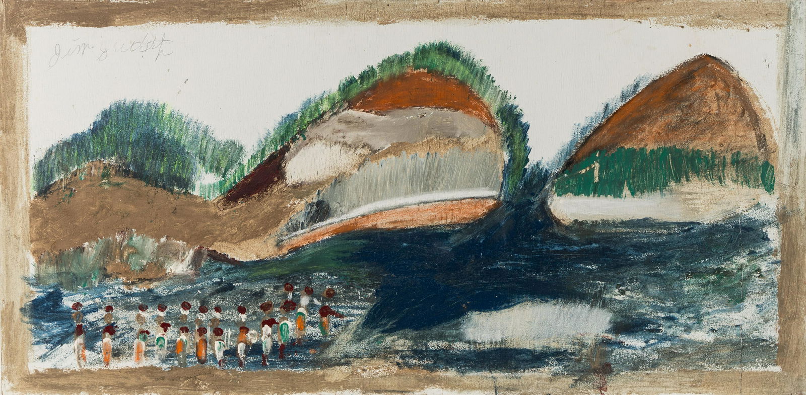 Jimmy Lee Sudduth (American, 1910-2007) Untitled (The Baptism), 1990 (1 of 5)