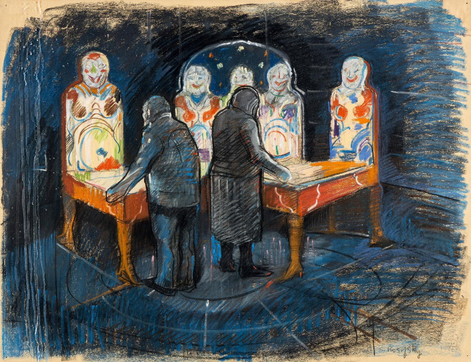Seymour Rosofsky (American, 1924-1981) Pinball Machine People (1 of 5)