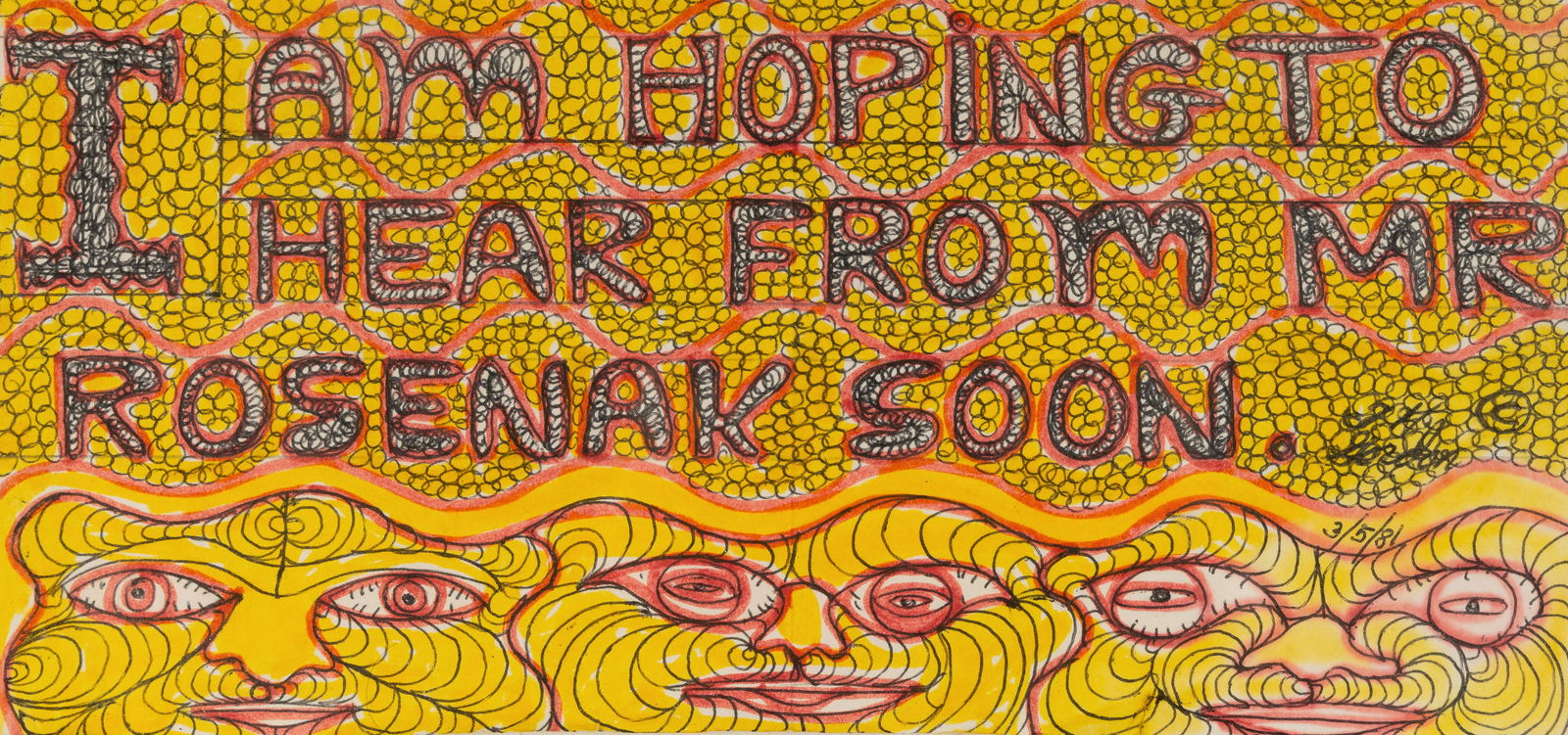 Ted Gordon (American, b. 1924) I Am Hoping to Hear from Mr. Rosenak Soon, 1981 (1 of 5)