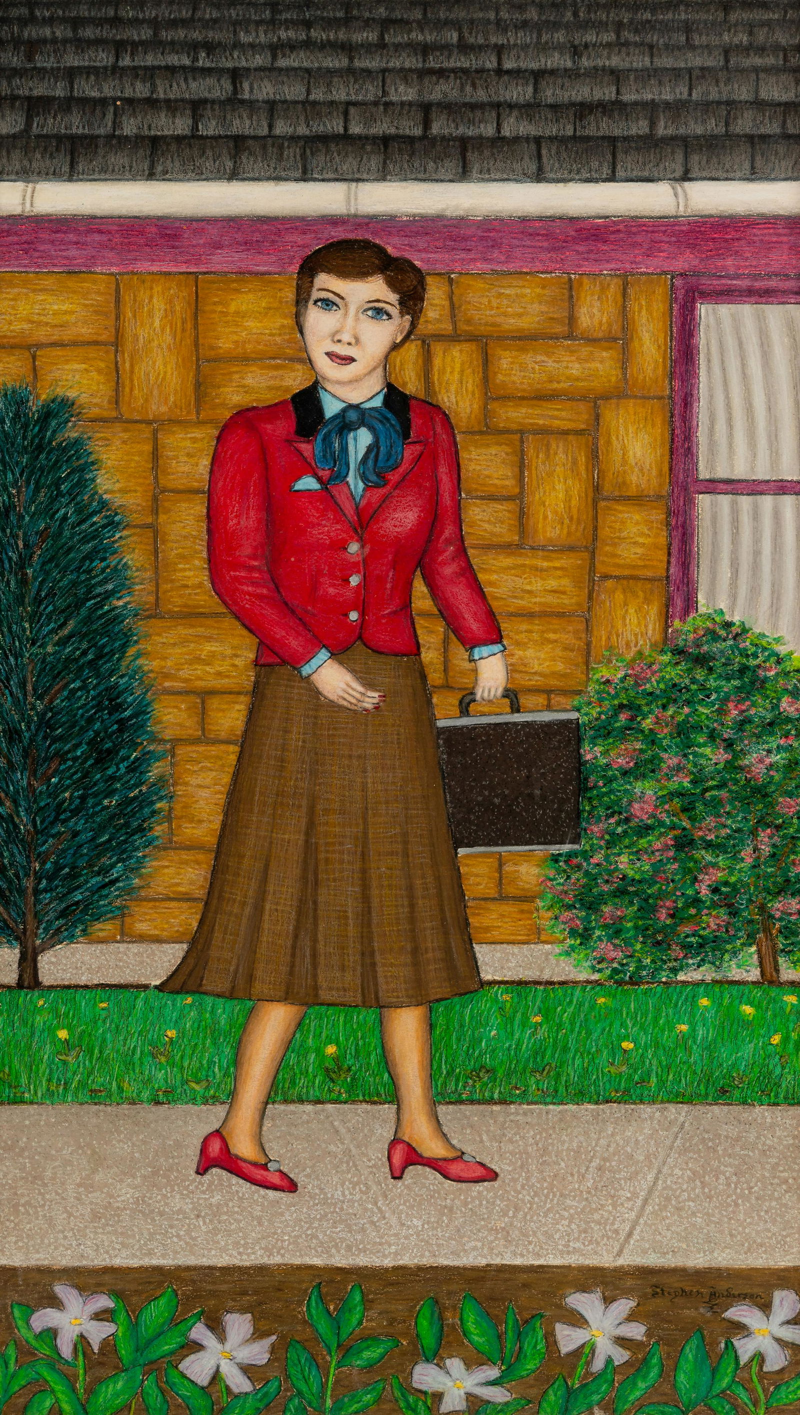 Stephen Warde Anderson (American, b. 1953) On Her Way to Work, 1996 (1 of 5)
