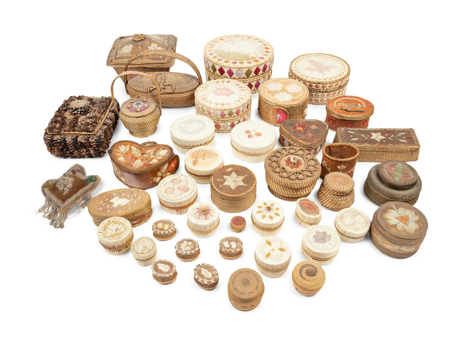 Thirty Three Decorative Woven Boxes (1 of 5)