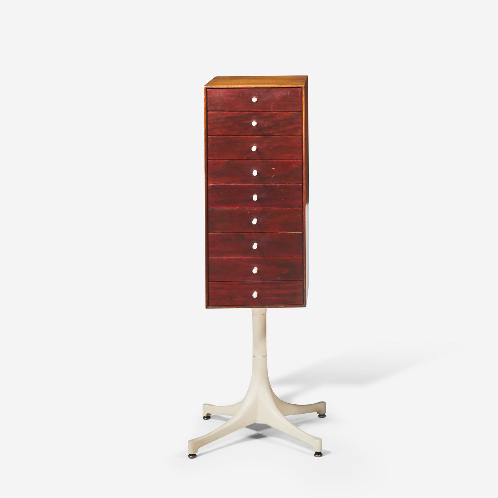 George Nelson (American, 1908-1986) Miniature Chest on Stand, No. 5217, Herman Miller, USA, designed (1 of 4)