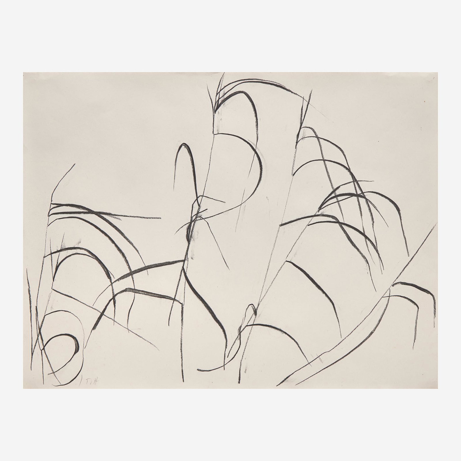 Susan Hartnett (American, b. 1940) Nov. 11, 95 #2 (Reeds): Susan Hartnett (American, b. 1940) Nov. 11, 95 #2 (Reeds) Inscribed bottom left, charcoal on paper.Executed in 1995.(18 x 23 3/4 in. (45.7 x 60.3cm))ProvenanceDanese Gallery, New York, New