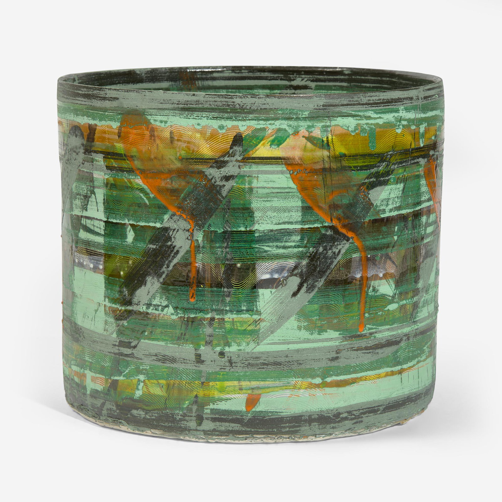 Bodil Manz (Danish, b. 1943) "Late Summer", Denmark, circa 2000: Bodil Manz (Danish, b. 1943) "Late Summer", Denmark, circa 2000 Glazed porcelainSigned to underside" "Bodil Manz" with artist's monogram(H: 11 3/8, Dia: 13 3/8 in.)Qty: (1)Provenance