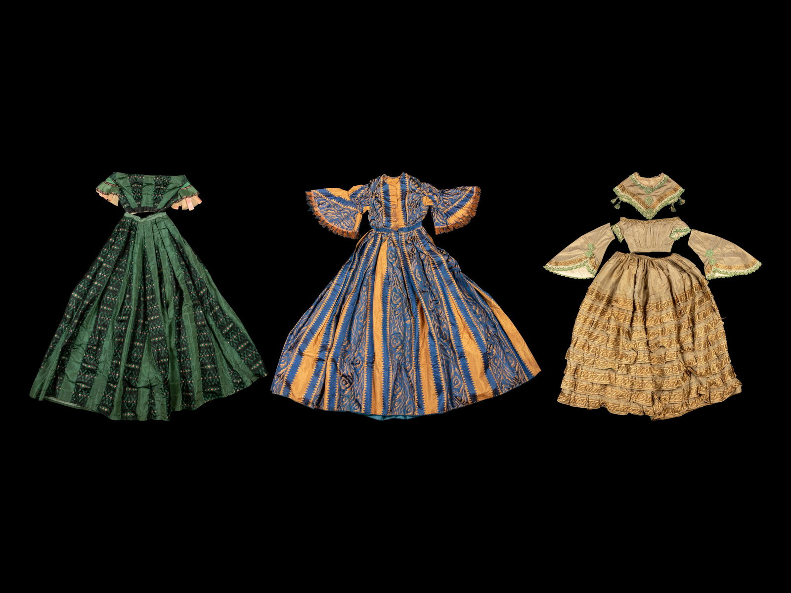 Three Mid-19th Century Ensembles & Dresses, 1850-60s (1 of 7)