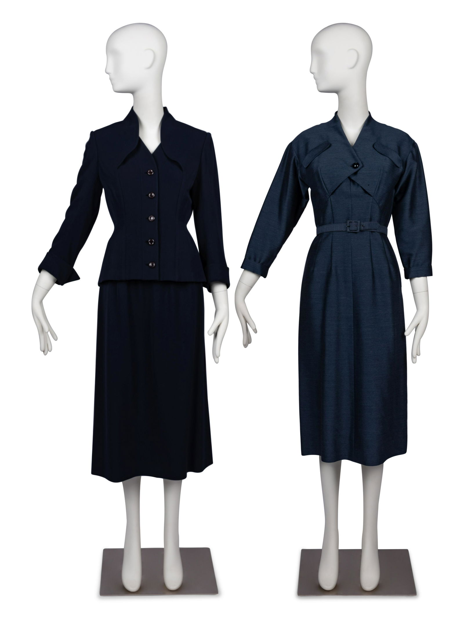 Two Jacques Fath Items: One Skirt Suit, One Dress, 1940-50s (1 of 5)
