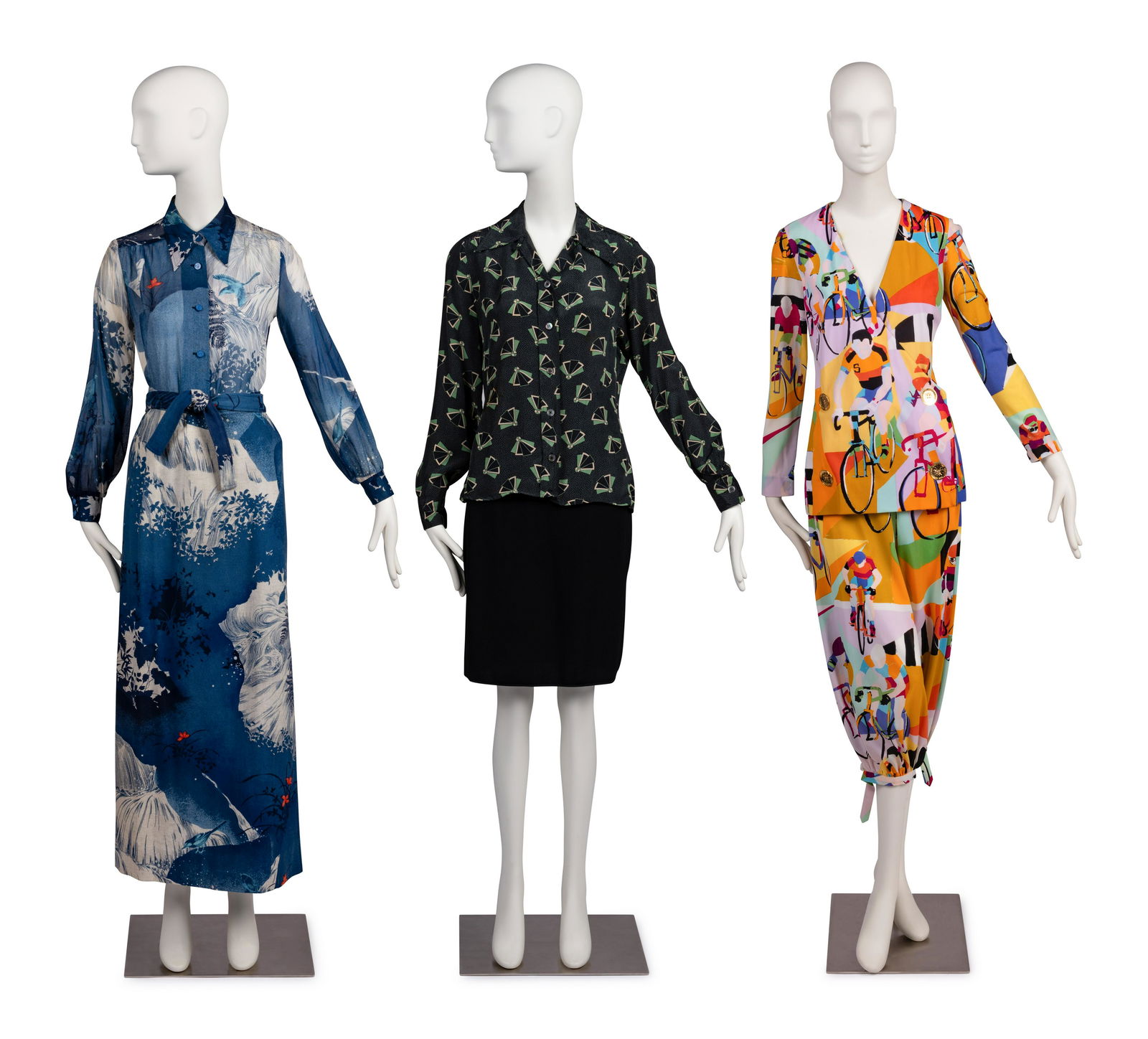 Two Designer Ensembles, Hanae Mori, Ken Scott and One Jeff Banks Shirt, 1970s (1 of 5)