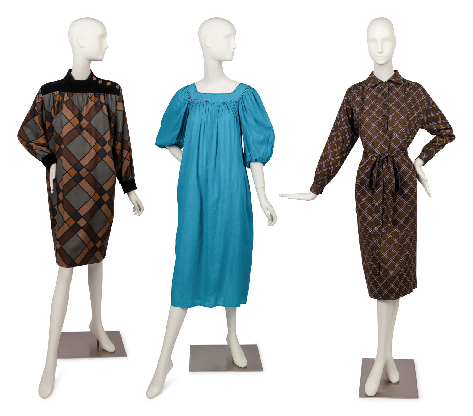Three Yves Saint Laurent Rive Gauche Dresses, 1970-80s (1 of 6)