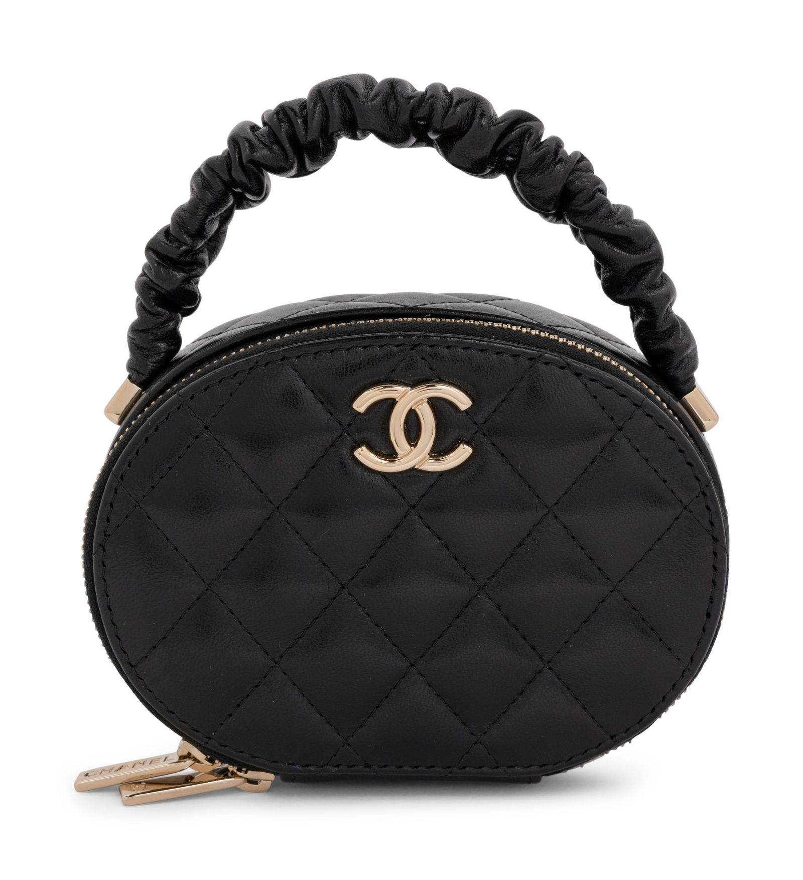 Black Chanel Oval Top Handle Bag
