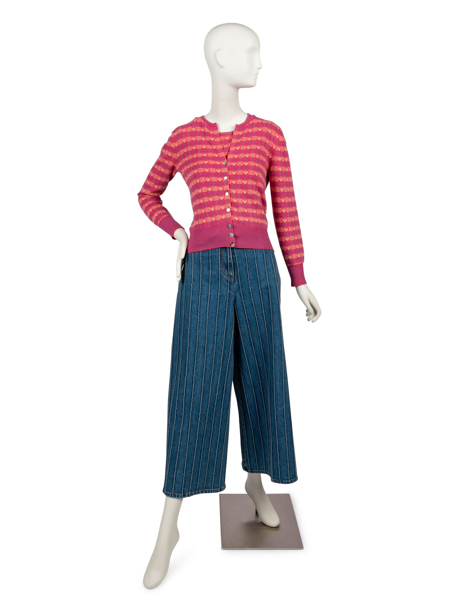 Chanel Ensemble: Cashmere Sweater, Cardigan and Jeans, 2000-10s (1 of 7)