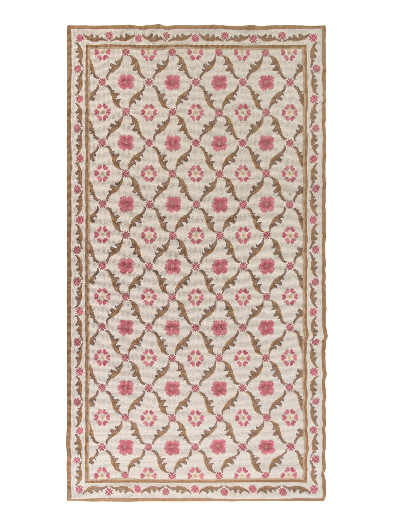An English Wool Chain-Stitch Rug (1 of 3)