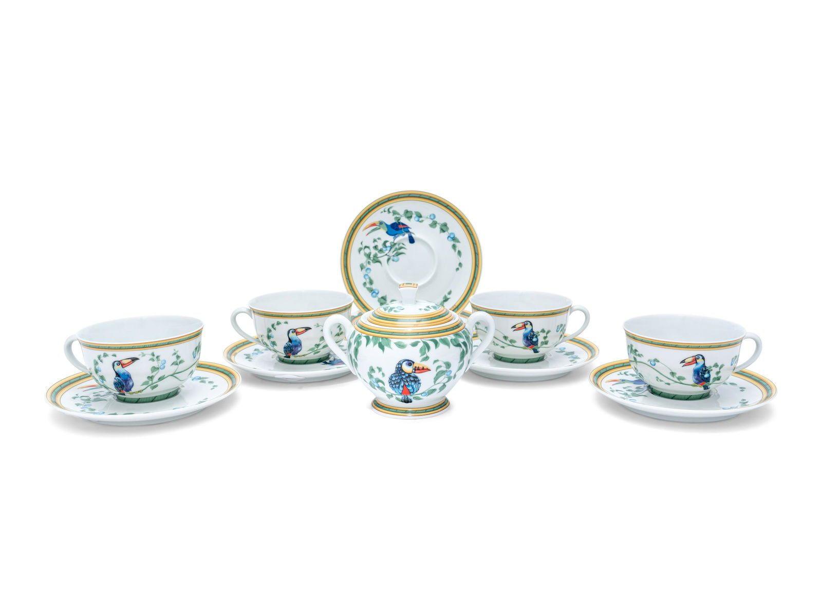 An Hermès Toucans Porcelain Tea Service (1 of 5)