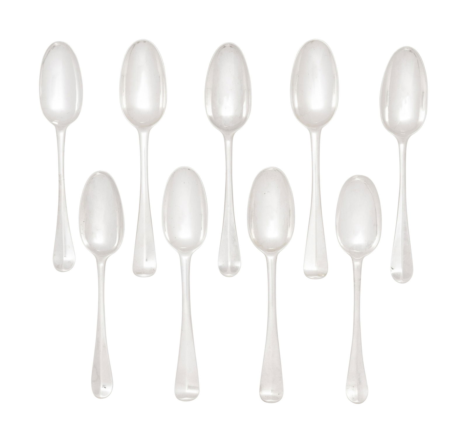 A Group of Eighteen Irish Silver Soup Spoons (1 of 4)