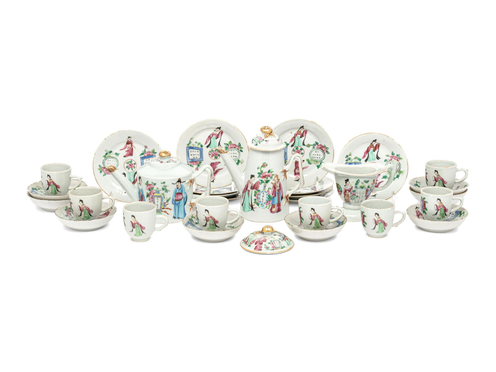 A Chinese Export Porcelain Tea and Coffee Service (1 of 4)
