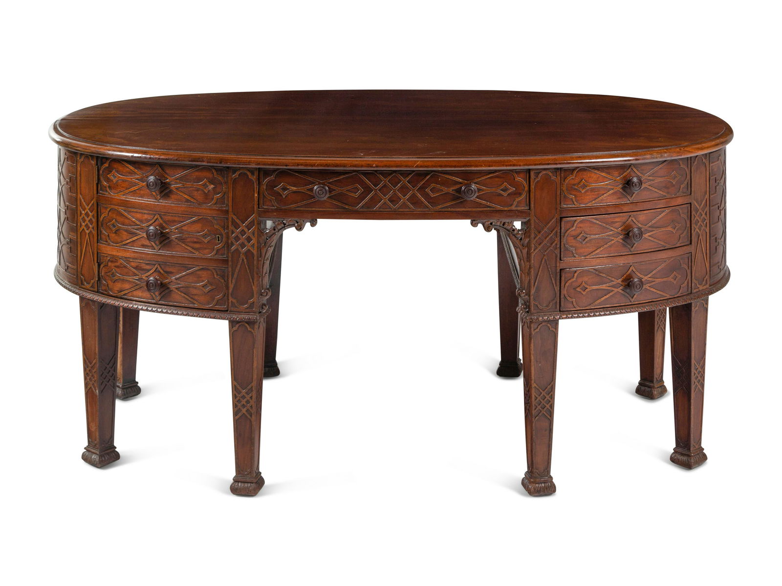 A George III Style Mahogany Desk (1 of 6)