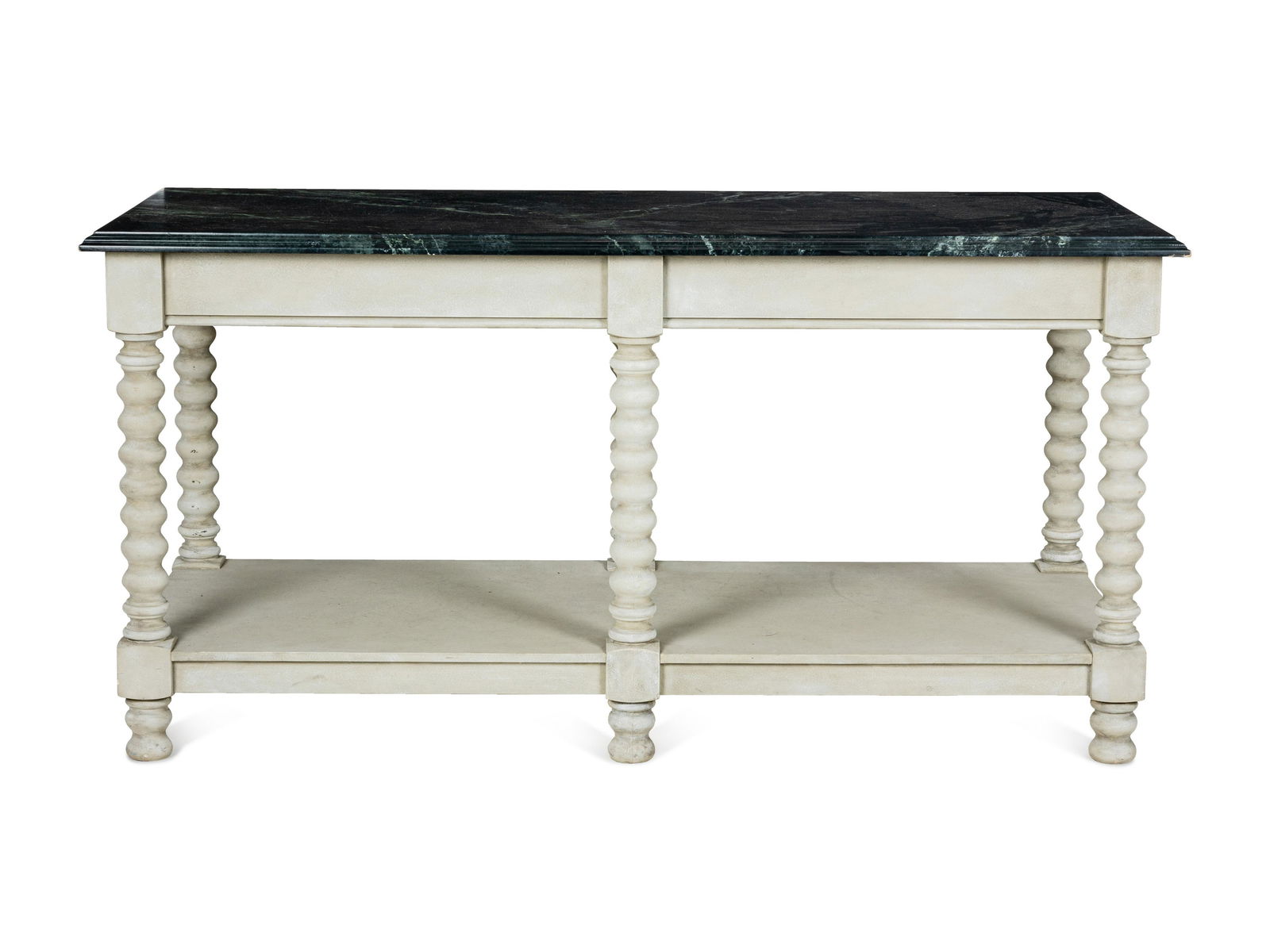 An Italian Baroque Style Painted Faux Marble-Top Console Table (1 of 6)