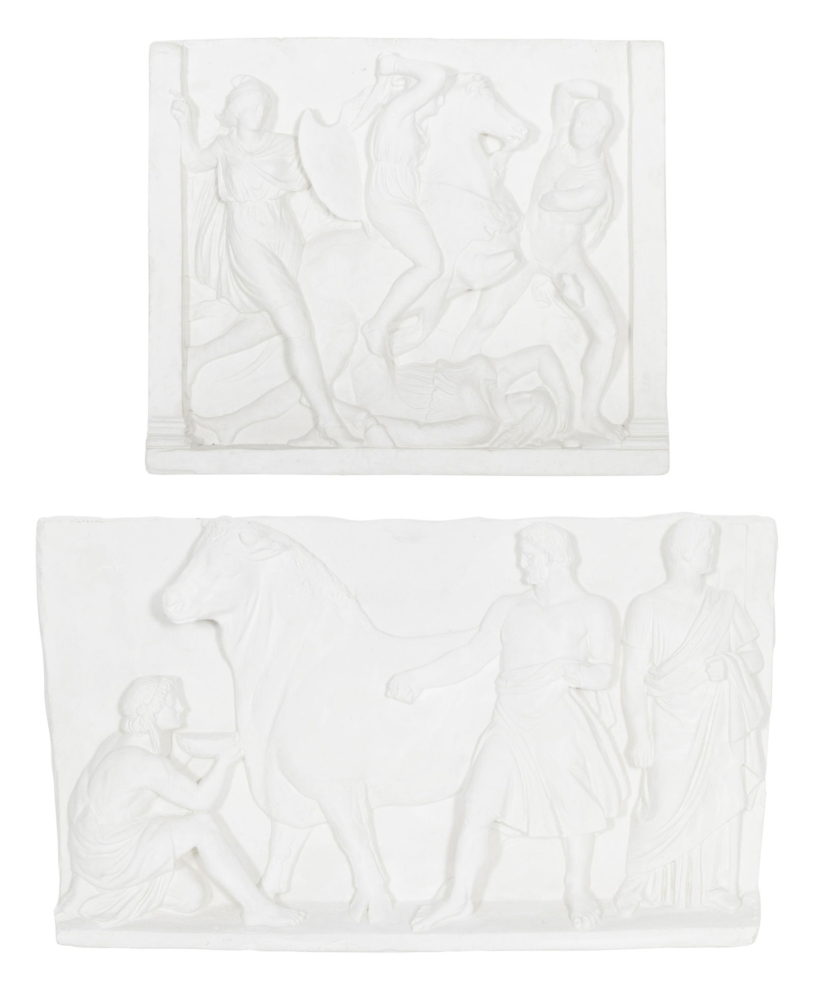 Two Cast Plaster Relief Panels After the Antique (1 of 6)