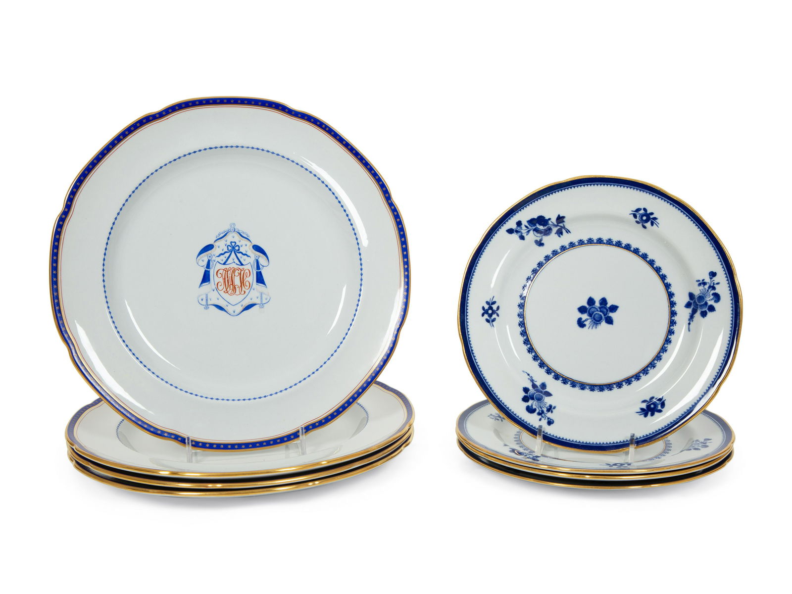 Eighteen Copeland Spode New Stone Lowestoft Style Porcelain Plates (1 of 6)