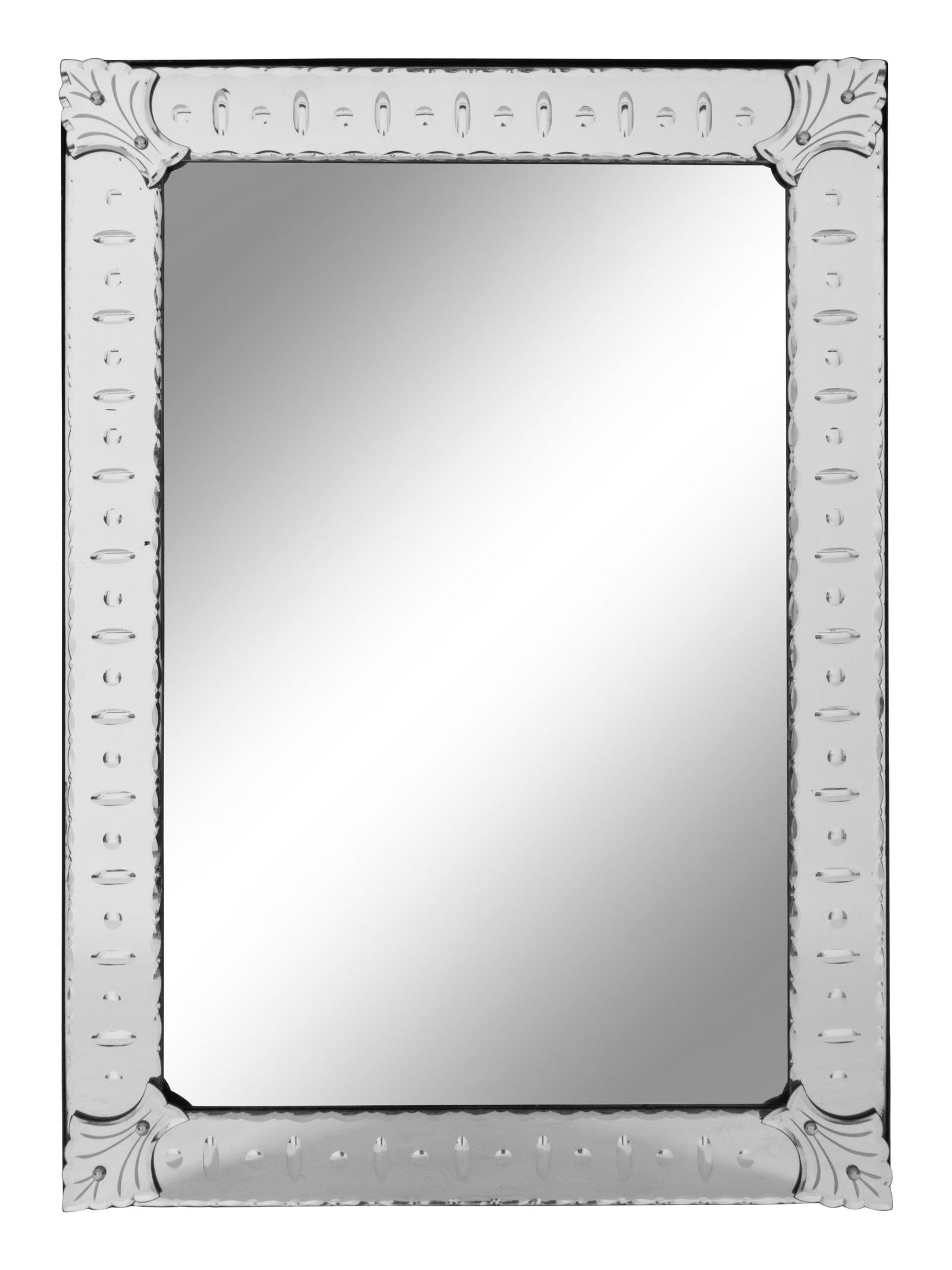 A Contemporary Etched Glass Mirror