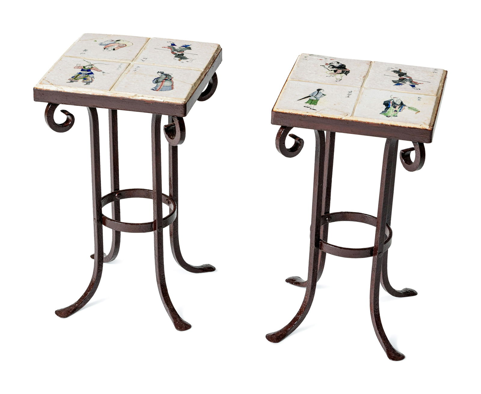 A Pair of Japanese Tile-Inset Side Tables (1 of 7)