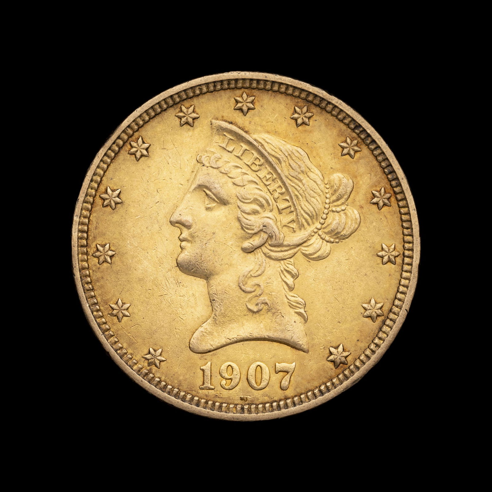 A 1907 Liberty Head $10 Gold Coin (1 of 2)